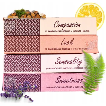 Vonná tyčinka Přírodní vonné tyčinky SADA bez toxinů 200 kusů + malý stojánek