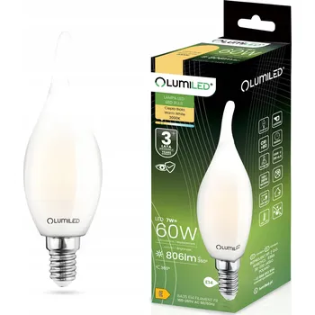 Žárovka LED žárovka E14 Svíčka BA35 7W = 60W 806lm 3000K Teplá bílá 360° LUMILED