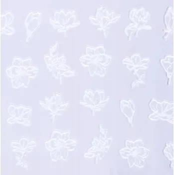 Samolepicí Samolepky na nehty s konvexními 5D květinami Č. 93