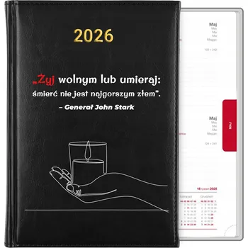Kalendář Knižkový kalendář 2026 A5 černý