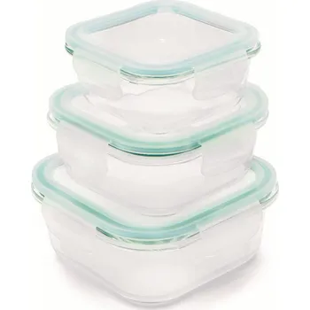 Dóza na potraviny Sada skleněných nádob na potraviny KONIGHOFFER LARGO 3 ks.