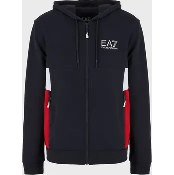 Pánská mikina Pánská Mikina EA7 TRAIN SUMMER BLOCK M HOODIE FZ COPL 3DPM15PJLIZ1578 – Tmavě modrá XL