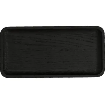 OAKYWOOD Velký dřevěný podnos na kancelářské doplňky - Oakyblocks, Černý