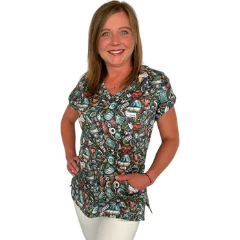 Zdravotnický oděv Lékařská halena s potiskem MÓDA PRO ZDRAVOTNÍKY Velikost: XS H-774-XS