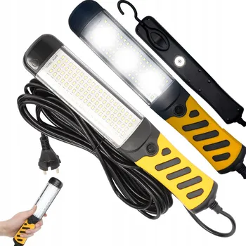 DÍLENSKÁ LAMPA SVÍTILNA S HÁKEM / MAGNET NA KABELU 8M SILNÉ SVĚTLO