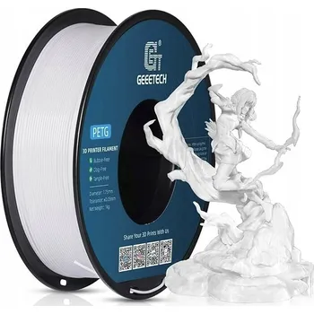 Filament FILAMENT GEEETECH PETG BÍLÝ 1,75mm 1KG