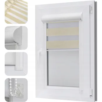 Roleta ROLETA DEN A NOC + VODICÍ LIŠTY + HLINÍKOVÁ KAZETA 144x150