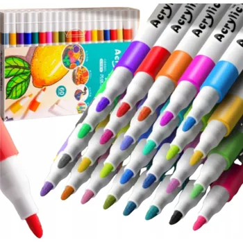 FIXY AKRYLOVÉ FIXY FIXY MALOVÁNÍ OBLEČENÍ, KAMENY 60 ks