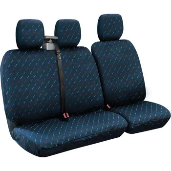 Potah sedadla LAMPA Potah Dido-2 – UNI potahy pro dodávky s výřezem na pás, modrý