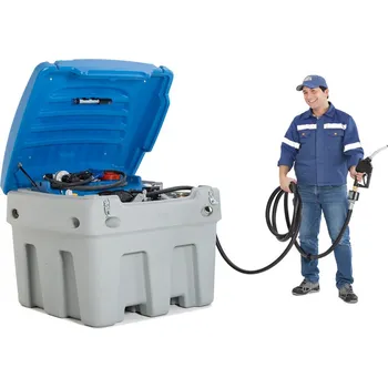 Palivová nádrž Mobilní čerpací stanice na naftu/adblue PolyMove 910+95 litrů, 24 V čerpadlo nafty, 85 l, průtokoměr