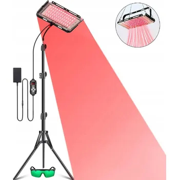 Lampa pro světelnou terapii LÉČIVÁ LAMPA LED TERAPIE ČERVENÝM SVĚTLEM NA STATIVU 12V 96LED