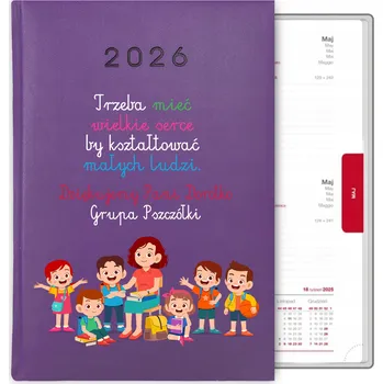 Kalendář Knihový kalendář 2026 A5 fialový