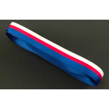 Stuha CZECH Trikolóra - taftové stuhy - červená, modrá, bílá - šířka 1 cm - 10 cm 1 cm