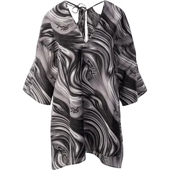 Dámské šaty Dámské Šaty KARL LAGERFELD MULTICOLOUR PRINT KAFTAN 230W2224-722 – Černá S