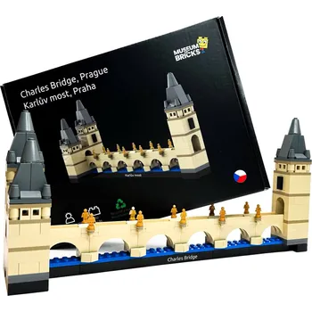 3D puzzle Muzeum Of Bricks Karlův most/Charles Bridge recyklované kostky 292 dílků