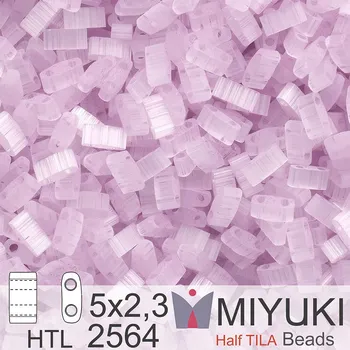 Korálek Korálky Miyuki Half Tila. Barva Silk Pale Lavender HTL 2564. Balení 3g