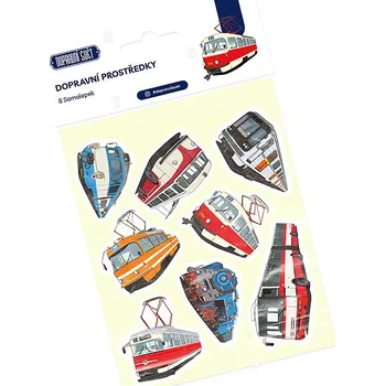 omalovánky Dopravní svět - Samolepky vozů, 8 ks