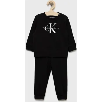 Dětská tepláková souprava Calvin Klein Jeans černá barva IN0IN00017.9BYY 99X, vel. 68