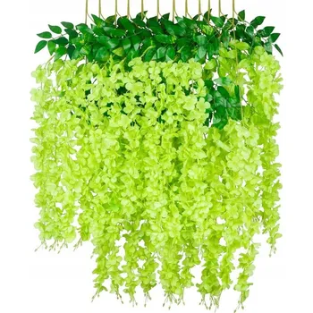 Obraz Zelené květinové girlandy Wisteria 12 ks, převisy vistárie, květy na terasu