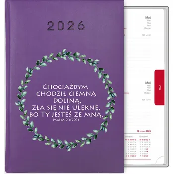 Kalendář Knihový kalendář 2026 A5 fialový