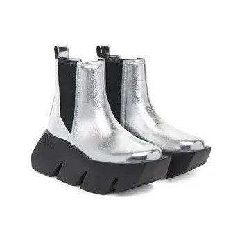 Dámské kozačky Polokozačky United Nude Bull Chelsea 1096014116 Stříbrná 41