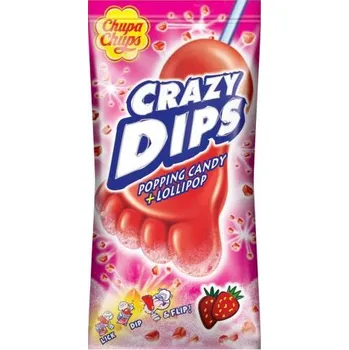 Bonbon Chupa Chups Crazy Dips Jahoda 14g
