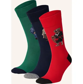Dámské ponožky Polo Ralph Lauren Pánské Ponožky, 3 Páry, V Dárkové Krabičce,...