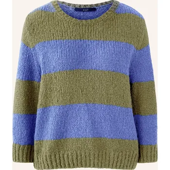 Dámský svetr Oui Dámský Svetr S 3/4 Rukávem, olivová / modrá, 36