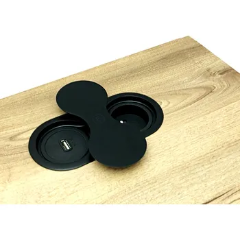 Zásuvkový kontejner IN-LIGHT Elektro zásuvka EIGHT USB + 1x 230V černá