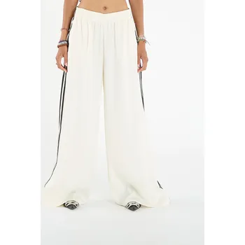 Kalhoty adidas Adicolor Satin Wide Leg Track Joggers Cream White/ Grey Three M/38