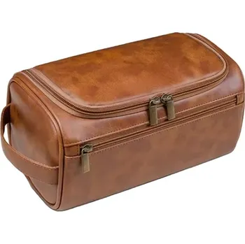 Cestovní taška Garzini Cestovní kosmetická taška 4,5l cognac