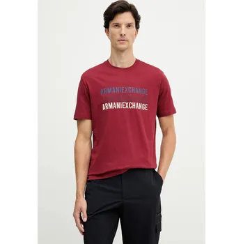 Pánské tričko Tričko Armani Exchange XM001444.AF10358 burgundské 83X, vel. XL