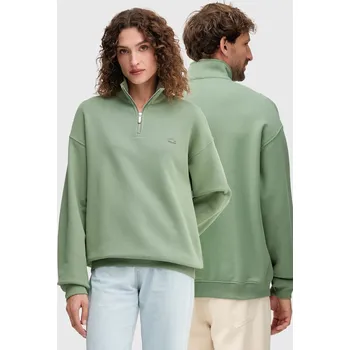 Dámská mikina Bavlněná mikina Lacoste zelená barva, hladká, SH7759, S, 77X