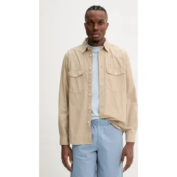 Pánská košile Bavlněná košile PS Paul Smith M2R.412Z.P21477 béžová 80X, vel. M