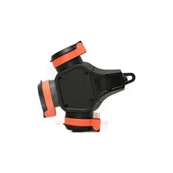 rozbočovací zásuvka Rozbočka gumový T-rozdělovač francouzského typu se 3 zásuvkami 3WHS-E