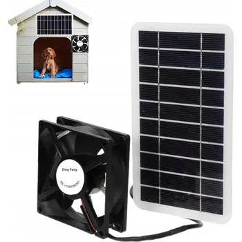 Klimatizace automobilu VENTILÁTOR 12V + SOLÁRNÍ PANEL 30W PRO SKLENÍK, OBYTNÝ VŮZ (RV), ZVÍŘATA, DŮM