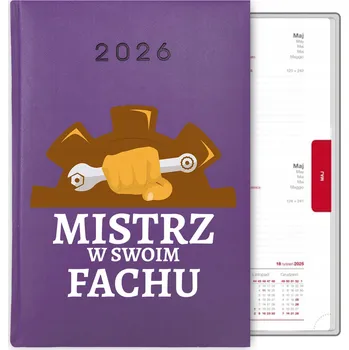 Kalendář Knihový kalendář 2026 A5 fialový