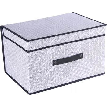 Úložný box Organizér/úložný box do skříně s víkem 40x30x25 CM TMAVĚ ŠEDÝ