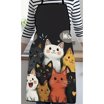 Kuchyňská zástěra Zástěra KOČKY 60 x 80 cm