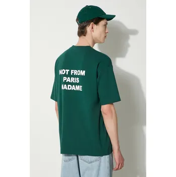 Pánské tričko Bavlněné tričko Drôle de Monsieur Le T-Shirt Slogan PERM.TS203.CO002.DGN zelená 79X, vel. XL