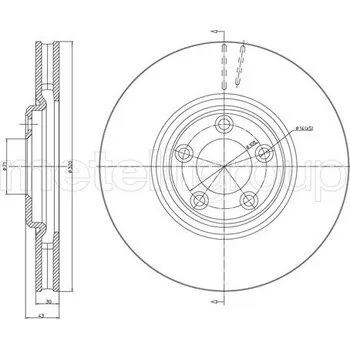 Brzdový kotouč Brzdový kotouč METELLI 23-1496C