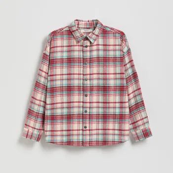 Reserved - Bavlněná kostkovaná košile - červená - 8189X-33X - 8189X-33X-116