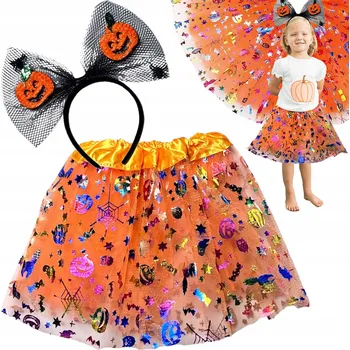 Karnevalový kostým HALLOWEENSKÝ KARNEVALOVÝ KOSTÝM DÝŇOVÉ MAŠLE ČELENKA, MOŠLE, SUKNĚ