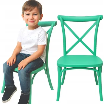 Jídelní židlička DĚTSKÁ ŽIDLIČKA PLASTOVÁ BOHO MINT PRO DĚTI