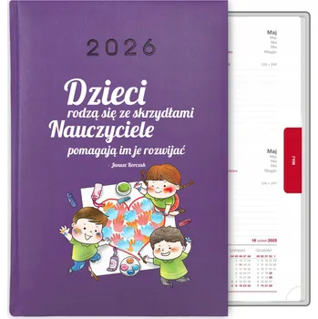 Kalendář Knihový kalendář 2026 A5 fialový