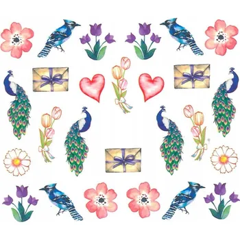 Přípravek na nehty Samolepky na nehty - barevné vzory zvířat BN-1208