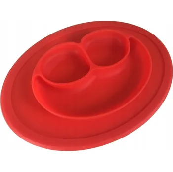 Talíř Talířek Sklep Bobcio i Miś červený silikonový