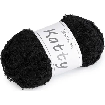 Příze Pletací příze nopková Katty 100 g černá 1 ks