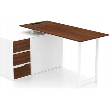 Psací stůl Rohový psací stůl Costway 138 x 104 x 74 cm, odstíny hnědé