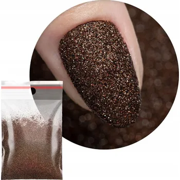 Pyl Ozdoby Na Nechty 20g Kosmetický čokoládový hnědý brokát Č.